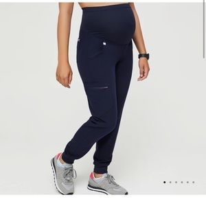 Figs Zamora Maternity Joggers- Navy